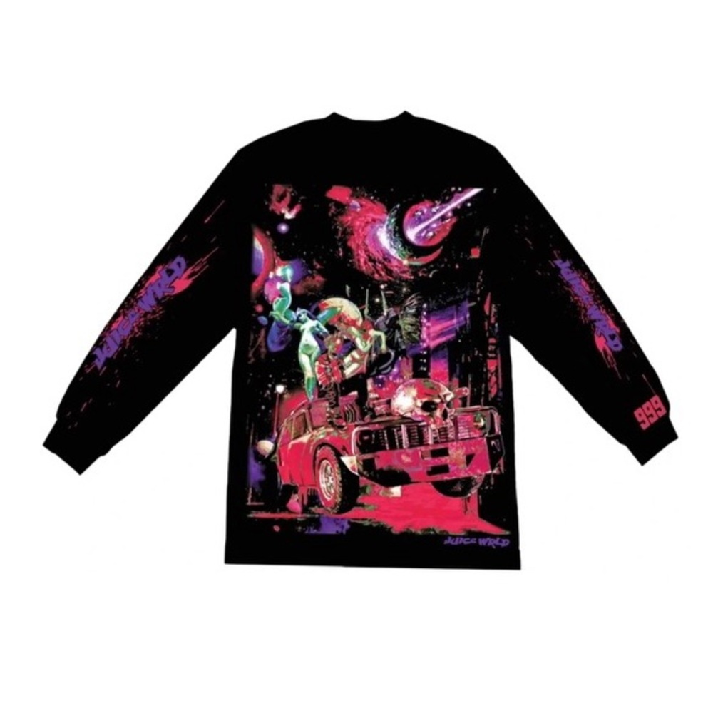 Vlone Juice Wrld Galaxy Long Sleeve Tee